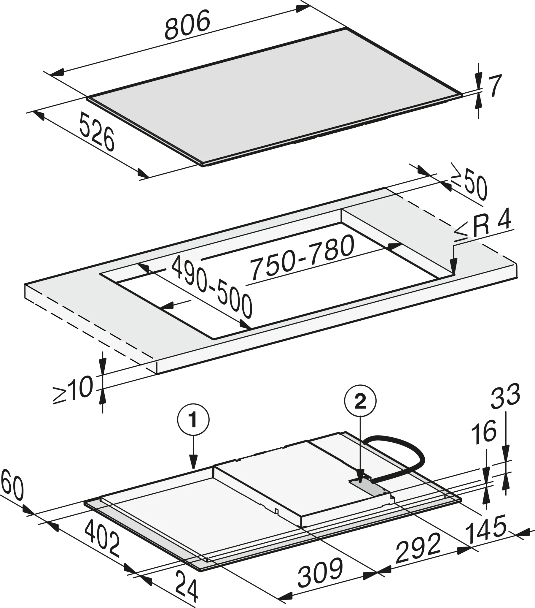 Miele Induktionskogeplade KM 7373 FR - Billede 4