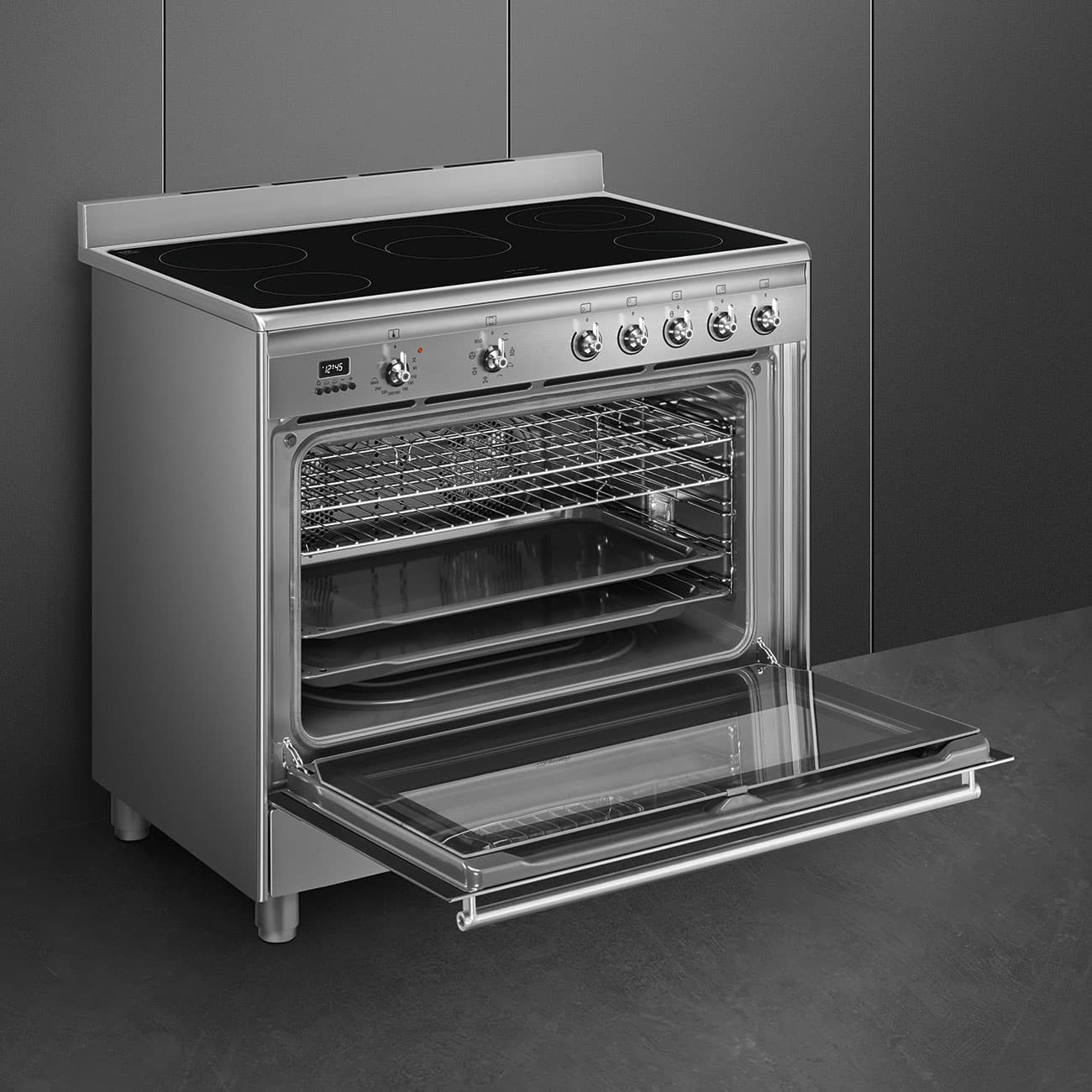 SMEG Keramisk komfur SCD91CMX9 - Billede 5